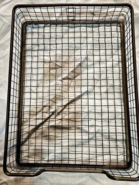 Wire Storage Basket in Black & Brown